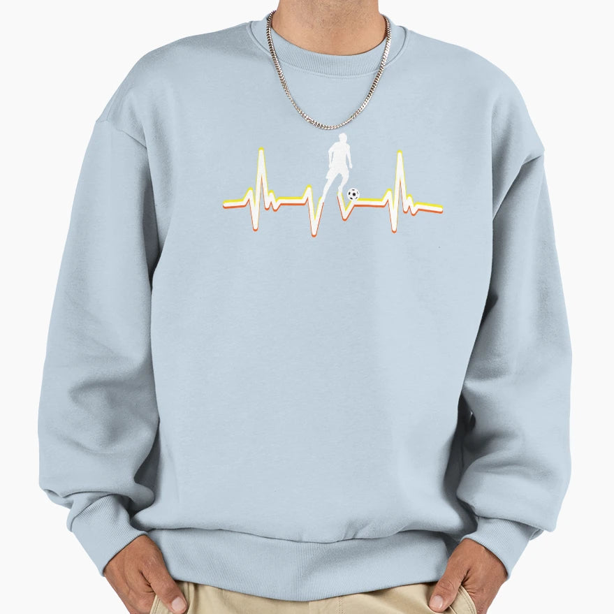 Football Heartbeat Lover Sweatshirt - Graphic Print for Adults - T-Shirt, Sweatshirt, Hoodie
