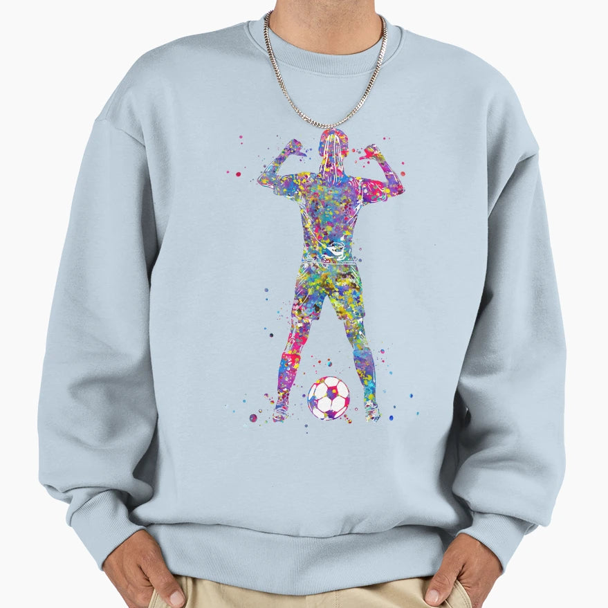 Soccer Player Sweatshirt - Unique Graphic for Adults - T-Shirt, Sweatshirt, Hoodie