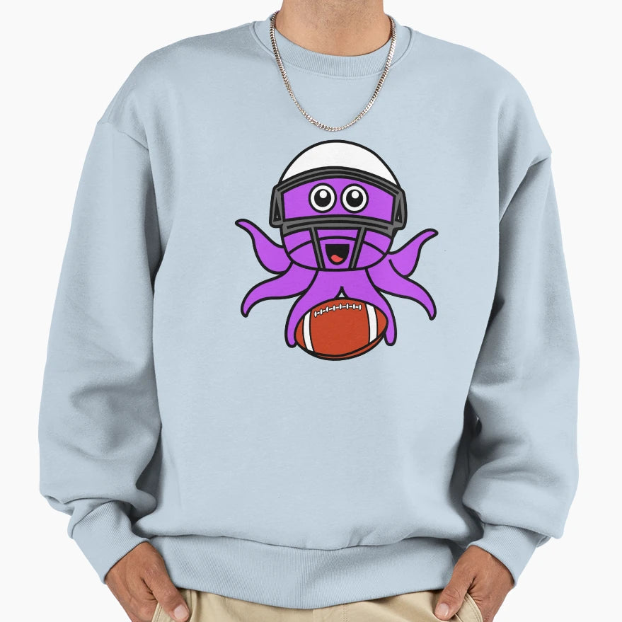Octopia Art American Football Sweatshirt - Casual Everyday Wear Men Women - T-Shirt, Sweatshirt, Hoodie