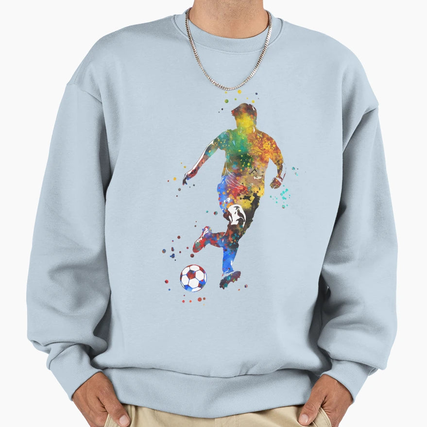 Male Soccer Player Sweatshirt - Trendy Graphic Unisex - T-Shirt, Sweatshirt, Hoodie