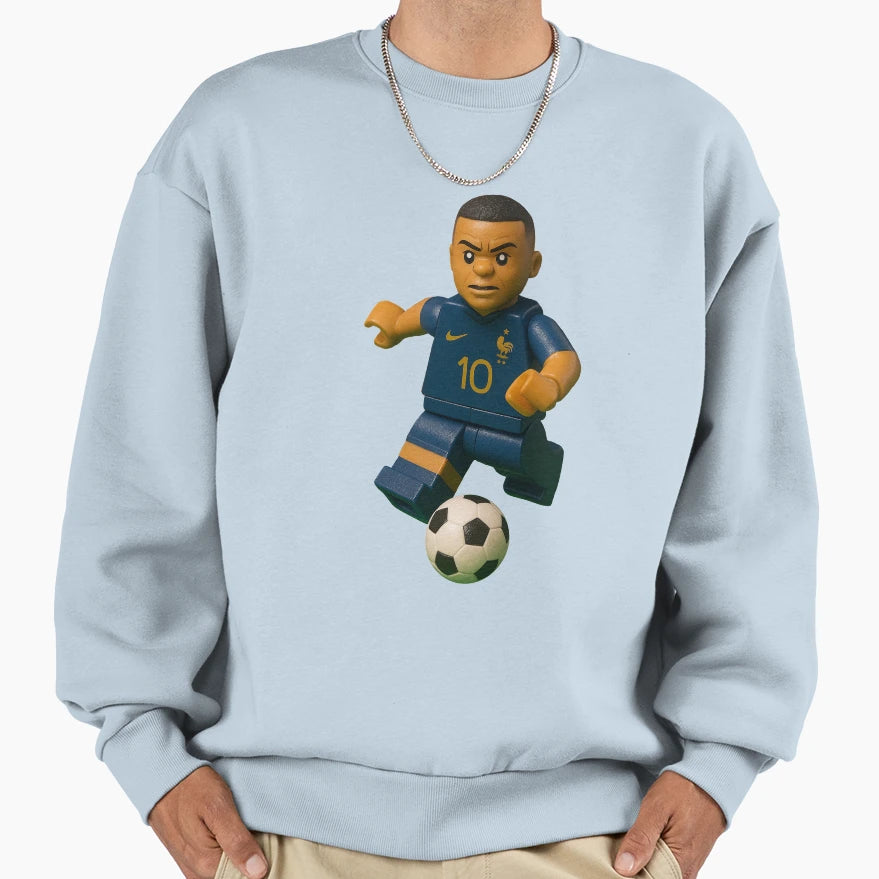 Block Mbappe Sweatshirt - Minimalist Print for Adults - T-Shirt, Sweatshirt, Hoodie