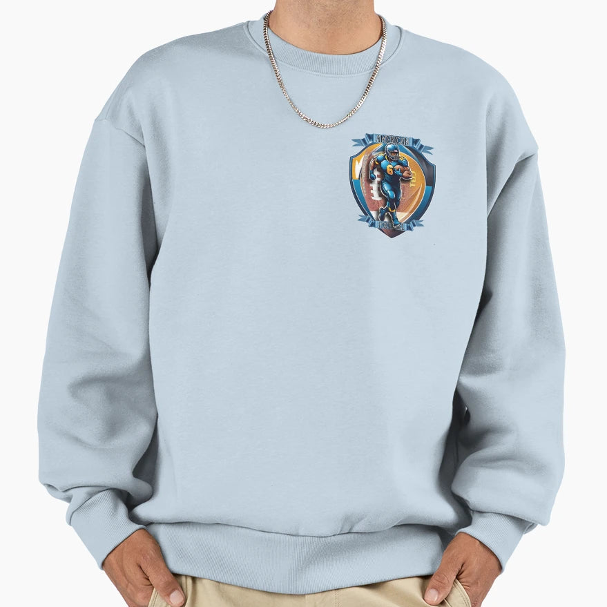 American Football Emblem Sweatshirt - Casual Everyday Wear Men Women - T-Shirt, Sweatshirt, Hoodie