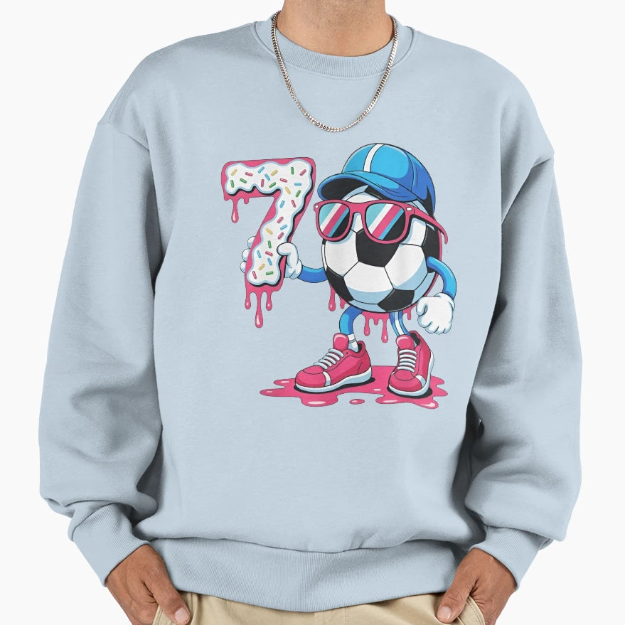 Soccer 7Th Birthday T-Shirt - Casual Everyday Wear Men Women - T-Shirt, Sweatshirt, Hoodie