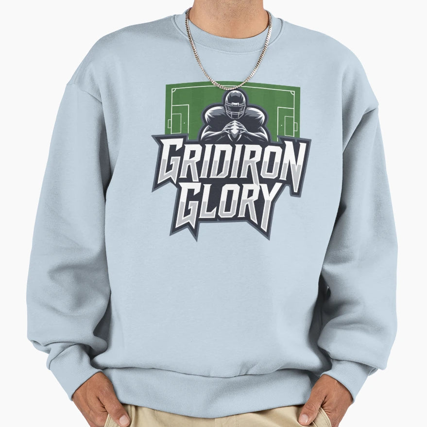 Gridiron Glory Sweatshirt - Minimalist Print Unisex - T-Shirt, Sweatshirt, Hoodie