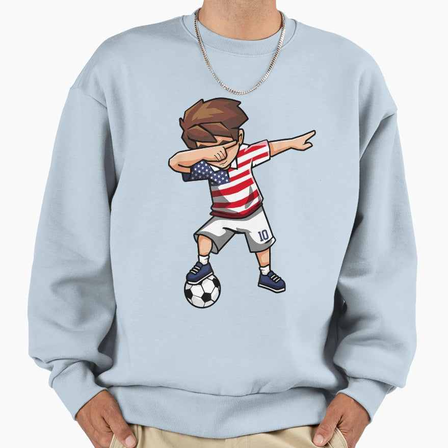 Dabbing Soccer United States Football T-Shirt - Streetwear Style Men Women - T-Shirt, Sweatshirt, Hoodie