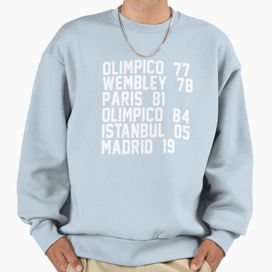 6 Times Champions League Sweatshirt - Fun Novelty Design for Adults - T-Shirt, Sweatshirt, Hoodie