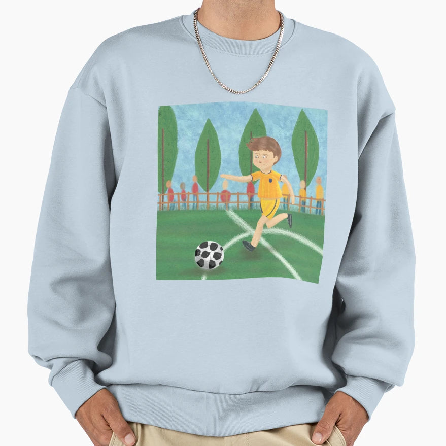 Footballer Sweatshirt - Minimalist Print Men Women - T-Shirt, Sweatshirt, Hoodie