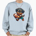 Puppy Playing Football Sweatshirt - Fun Novelty Design for Adults - T-Shirt, Sweatshirt, Hoodie