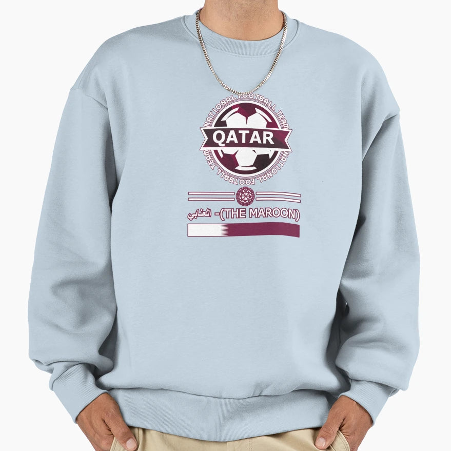 Qatar New Football Supporters And Sweatshirt - Custom Art Print Men Women - T-Shirt, Sweatshirt, Hoodie