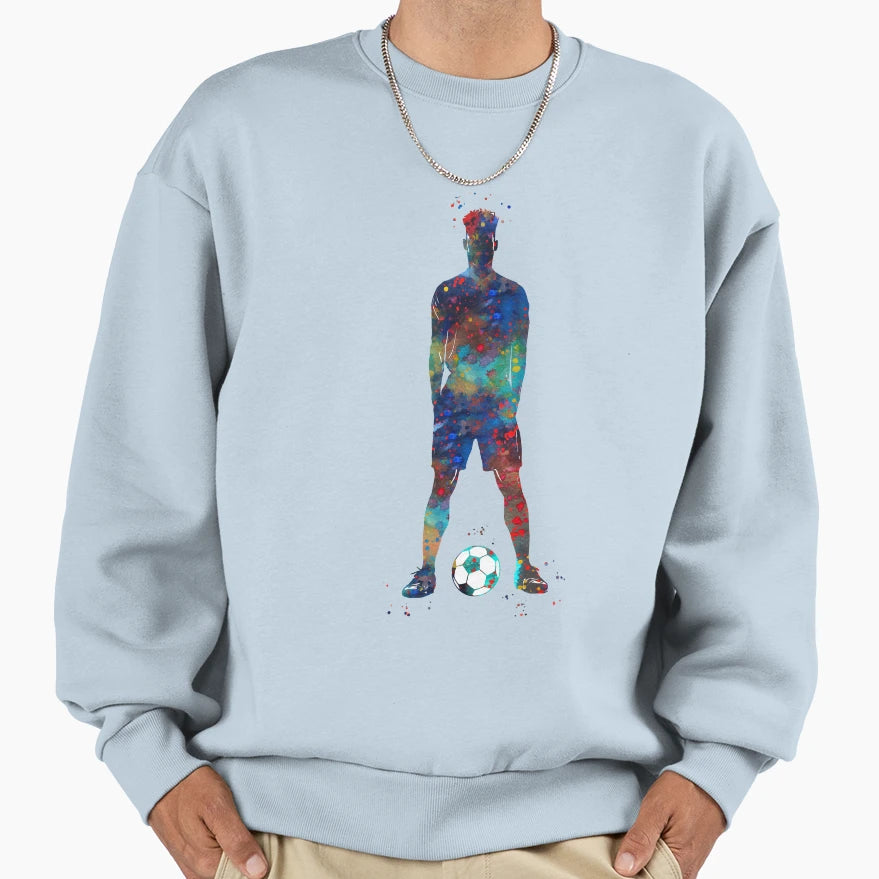 Male Soccer Player Sweatshirt - Casual Everyday Wear for Adults - T-Shirt, Sweatshirt, Hoodie
