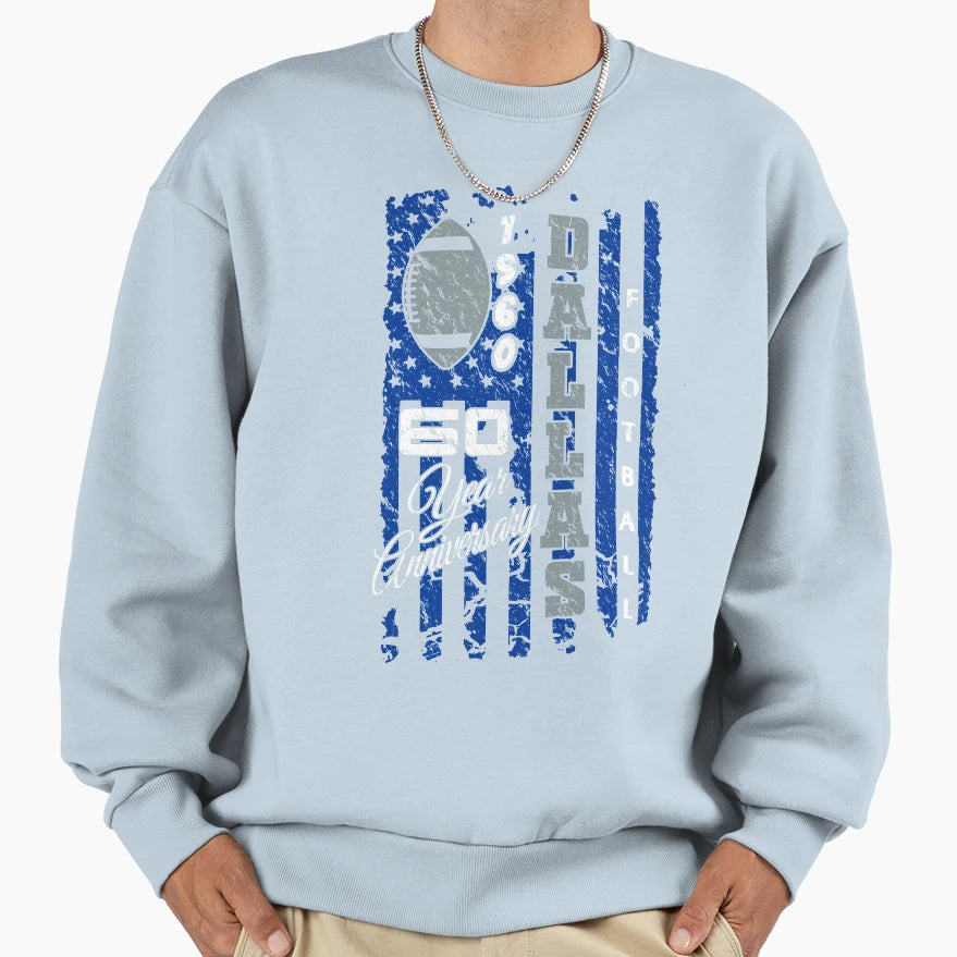 Dallas Pro Football 60 Year Sweatshirt - Aesthetic Graphic for Adults - T-Shirt, Sweatshirt, Hoodie