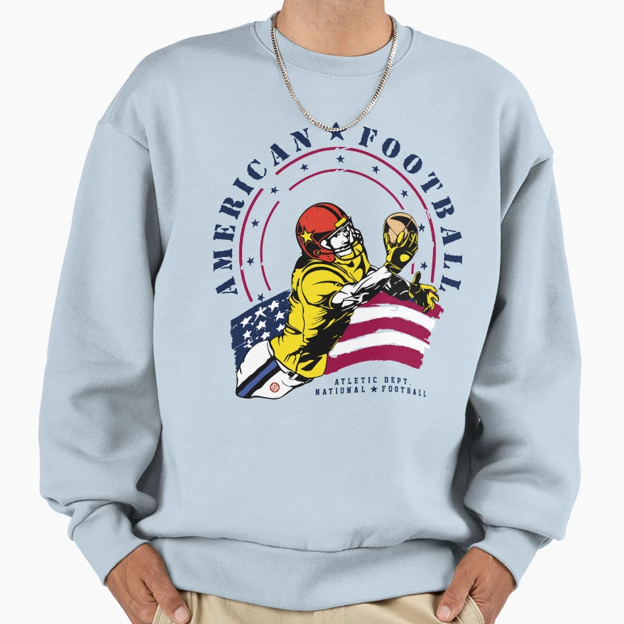 American Football Sport Sweatshirt - Graphic Print Unisex - T-Shirt, Sweatshirt, Hoodie