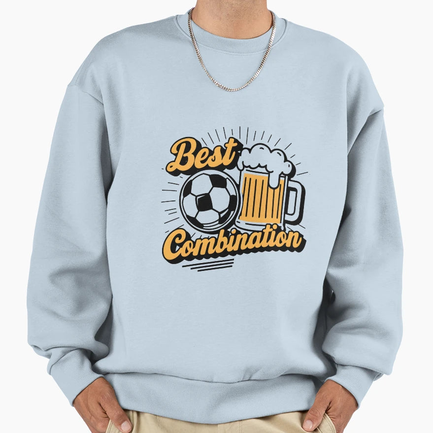 Best Combination Beer And Football Sweatshirt - Minimalist Print Unisex - T-Shirt, Sweatshirt, Hoodie