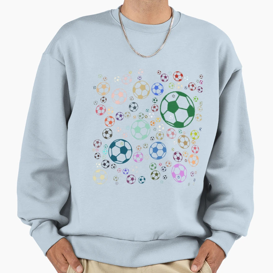 Abstract Multi Color Football Soccer Sweatshirt - Custom Art Print Unisex - T-Shirt, Sweatshirt, Hoodie