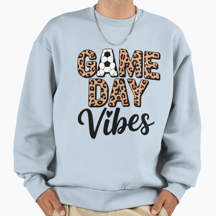 Soccer Game Day Vibes Mom Soccer Mama Sweatshirt - Graphic Print Men Women - T-Shirt, Sweatshirt, Hoodie