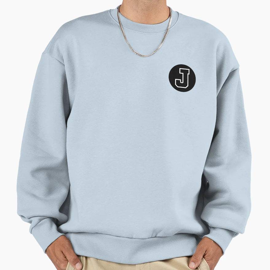 Bold Geometric Letter J Monogram Sweatshirt - Graphic Print Men Women - T-Shirt, Sweatshirt, Hoodie