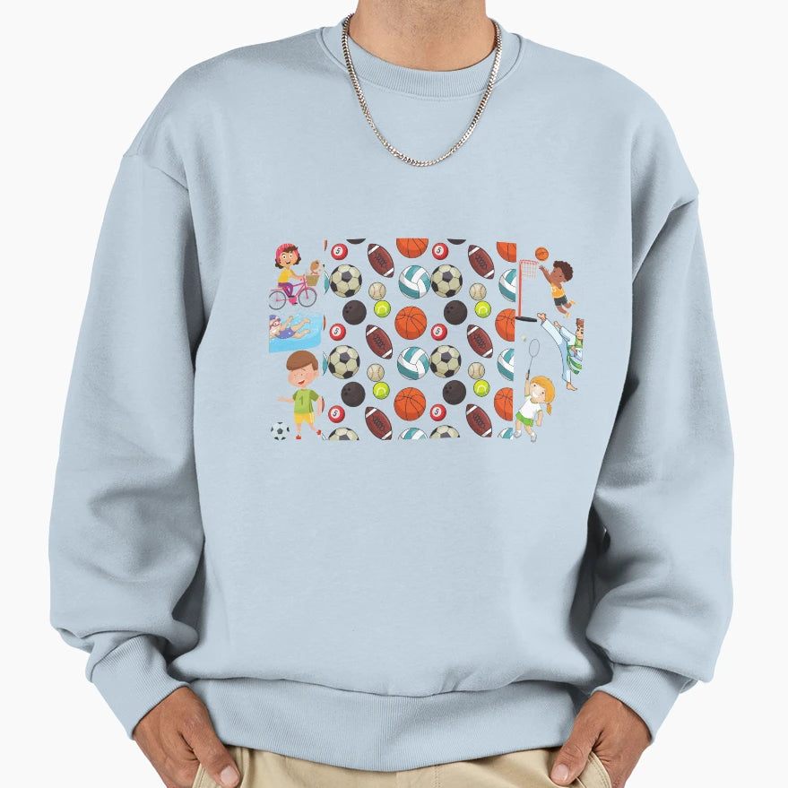 Sports Sweatshirt - Streetwear Style Men Women - T-Shirt, Sweatshirt, Hoodie