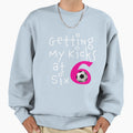 Getting My Kicks Six Soccer Birhtday Sweatshirt - Trendy Graphic Unisex - T-Shirt, Sweatshirt, Hoodie