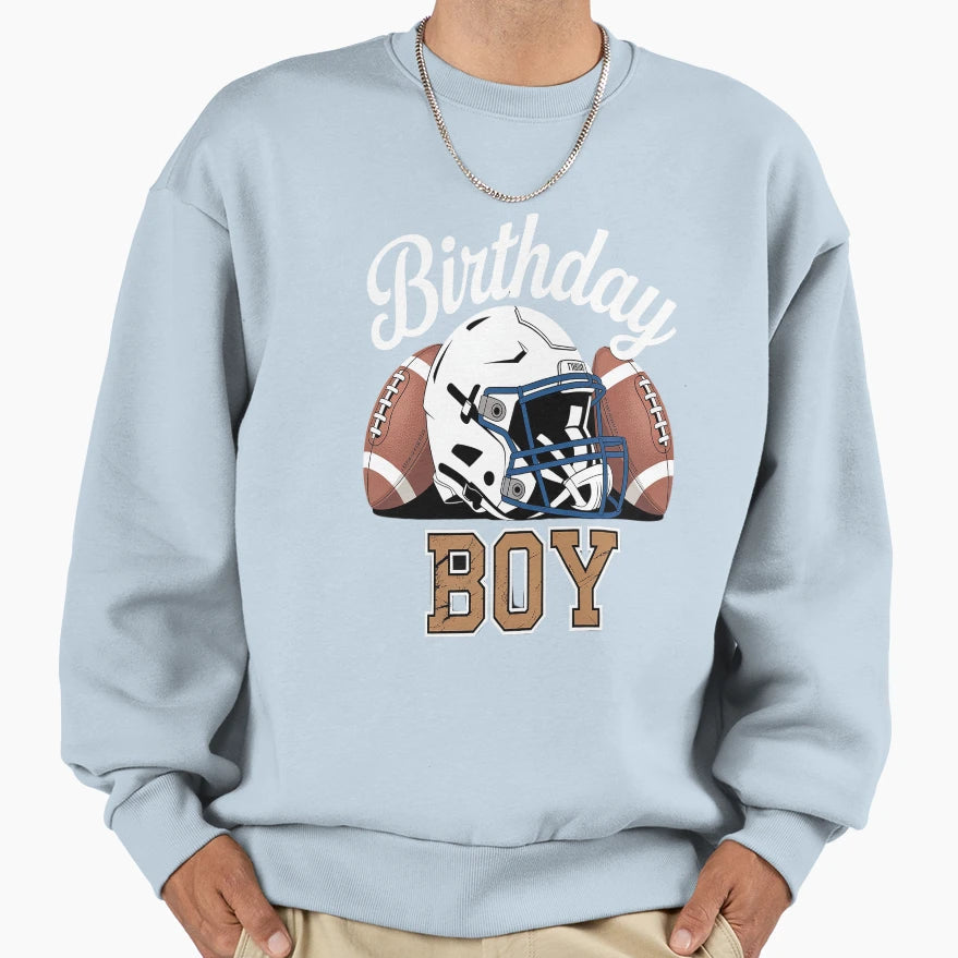 Birthday Football Birthday Party Sweatshirt - Aesthetic Graphic Men Women - T-Shirt, Sweatshirt, Hoodie