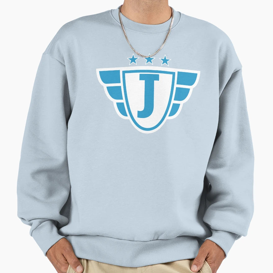 Superhero Letter J Stars And Wings Sweatshirt - Graphic Print Men Women - T-Shirt, Sweatshirt, Hoodie