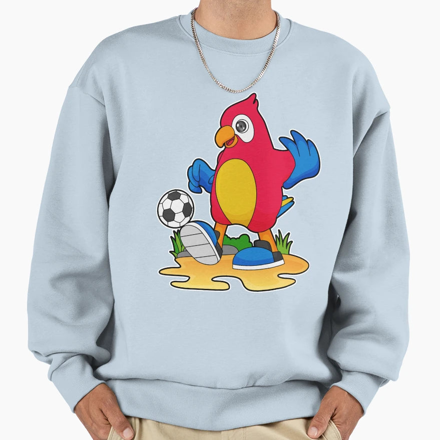 Parrot As Soccer Player Soccer Sweatshirt - Fun Novelty Design Men Women - T-Shirt, Sweatshirt, Hoodie