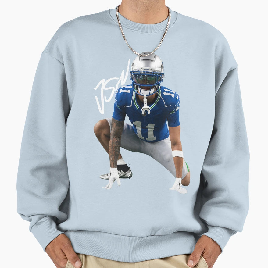 Jaxon Smith Njigba Seattle Sweatshirt - Minimalist Print for Adults - T-Shirt, Sweatshirt, Hoodie