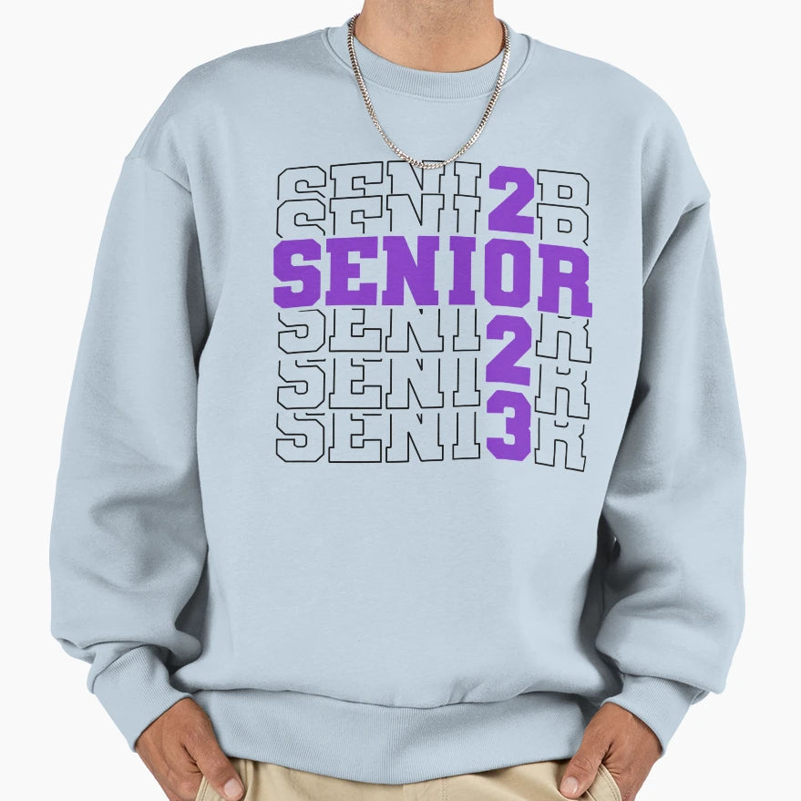 Seniors Class 2023 Purple Sweatshirt - Fun Novelty Design for Adults - T-Shirt, Sweatshirt, Hoodie