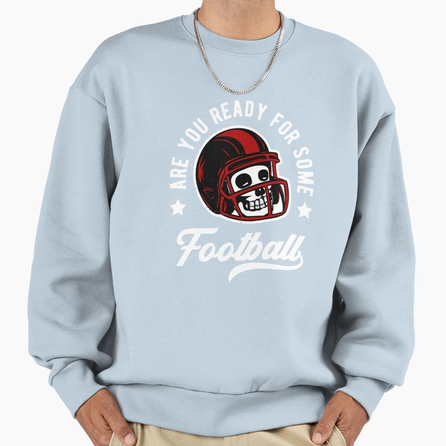 American Football Skull Sports Sweatshirt - Custom Art Print for Adults - T-Shirt, Sweatshirt, Hoodie