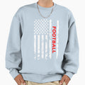 Football Usa Black And White Flag Gift Sweatshirt - Graphic Print Unisex - T-Shirt, Sweatshirt, Hoodie