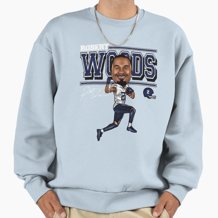 Robert Woods Cartoon Sweatshirt - Trendy Graphic Unisex - T-Shirt, Sweatshirt, Hoodie
