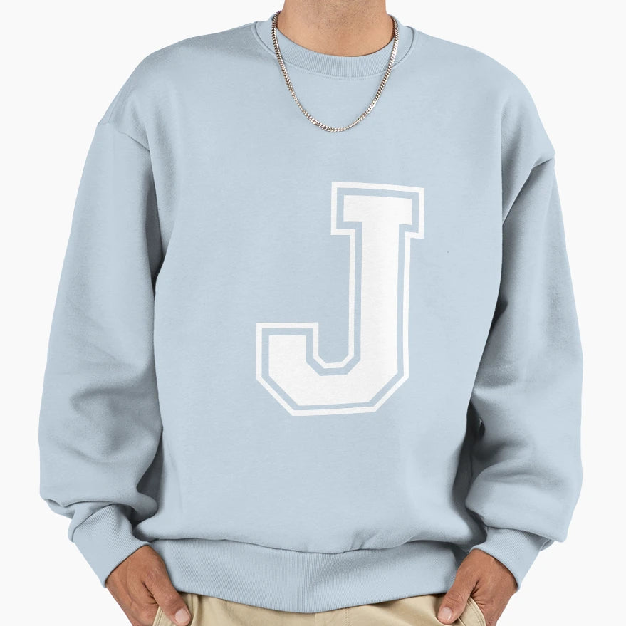 Letter J Sweatshirt - Streetwear Style for Adults - T-Shirt, Sweatshirt, Hoodie