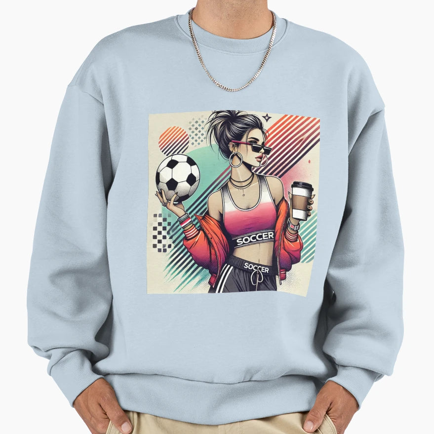Soccer Mom Sweatshirt - Aesthetic Graphic for Adults - T-Shirt, Sweatshirt, Hoodie