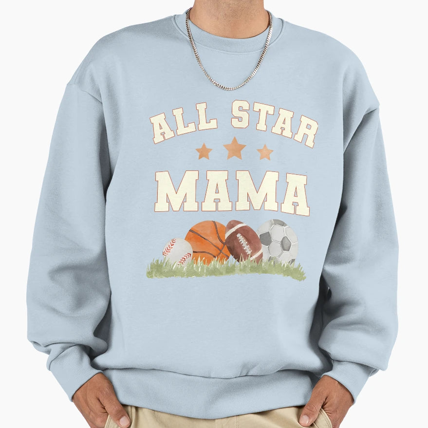 Mama Birthday Basketball Football Sweatshirt - Streetwear Style for Adults - T-Shirt, Sweatshirt, Hoodie