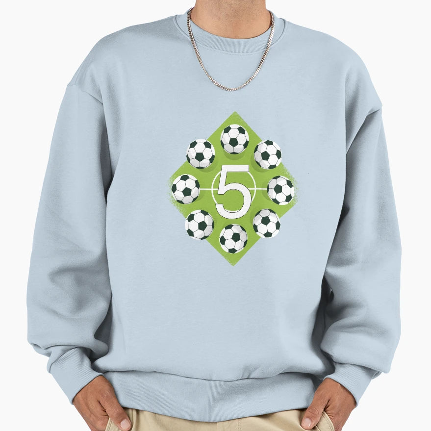 5 Birthday Soccer 5 Year Old Sweatshirt - Graphic Print for Adults - T-Shirt, Sweatshirt, Hoodie