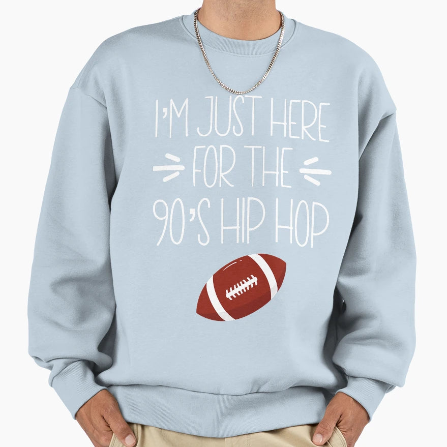 Funny Here 90S Hip Hop Football Lover T-Shirt - Graphic Print Men Women - T-Shirt, Sweatshirt, Hoodie