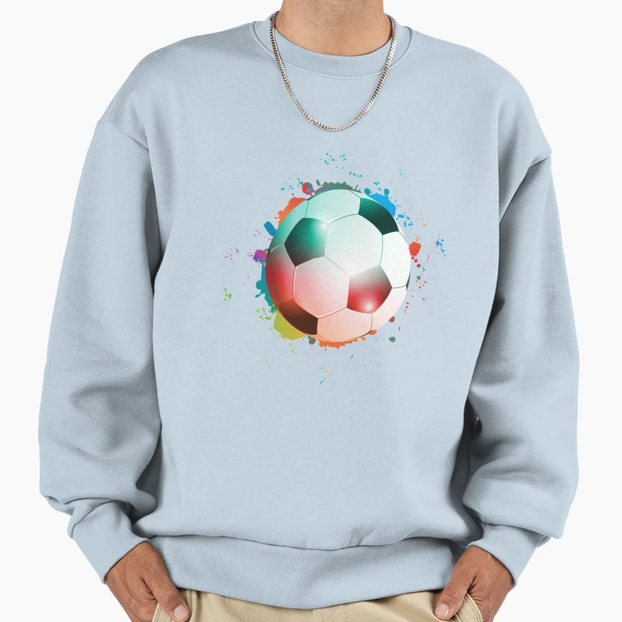 World Soccer Cup Colorful Soccer Sweatshirt - Trendy Graphic for Adults - T-Shirt, Sweatshirt, Hoodie
