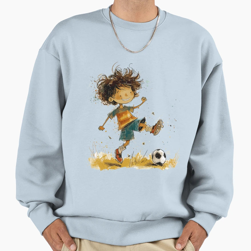 Little Playing Soccer Sweatshirt - Novelty Apparel Men Women - T-Shirt, Sweatshirt, Hoodie