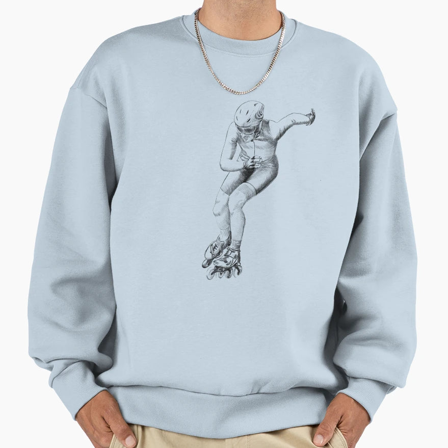 Speed Skating Sweatshirt - Custom Art Print Unisex - T-Shirt, Sweatshirt, Hoodie