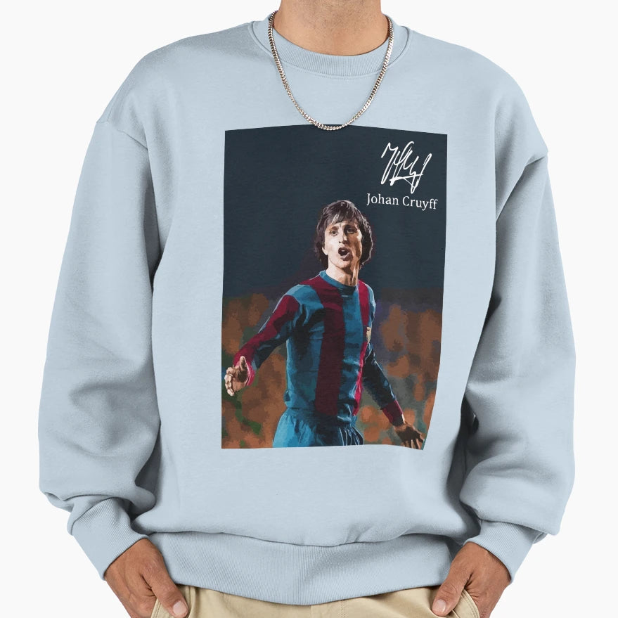 Johan Cruyff Fc Barcelona 3 Sweatshirt - Graphic Print Unisex - T-Shirt, Sweatshirt, Hoodie