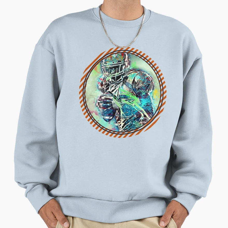 American Football Quarterback Sweatshirt - Aesthetic Graphic Men Women - T-Shirt, Sweatshirt, Hoodie