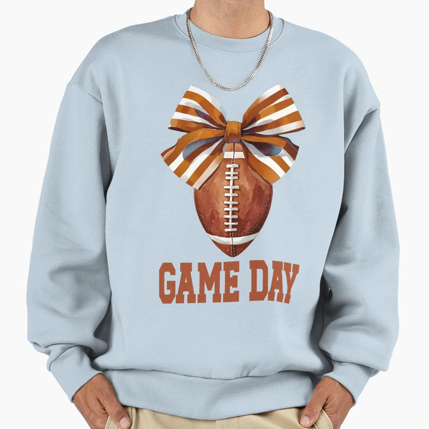 Game Day American Football Coquette Sweatshirt - Graphic Print Men Women - T-Shirt, Sweatshirt, Hoodie