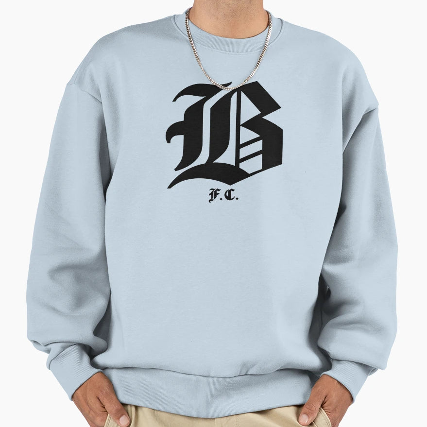 Bay F C Black Font Sweatshirt - Casual Everyday Wear Men Women - T-Shirt, Sweatshirt, Hoodie