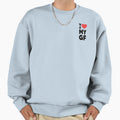 Copy I Love My Girlfriend Sweatshirt - Minimalist Print for Adults - T-Shirt, Sweatshirt, Hoodie
