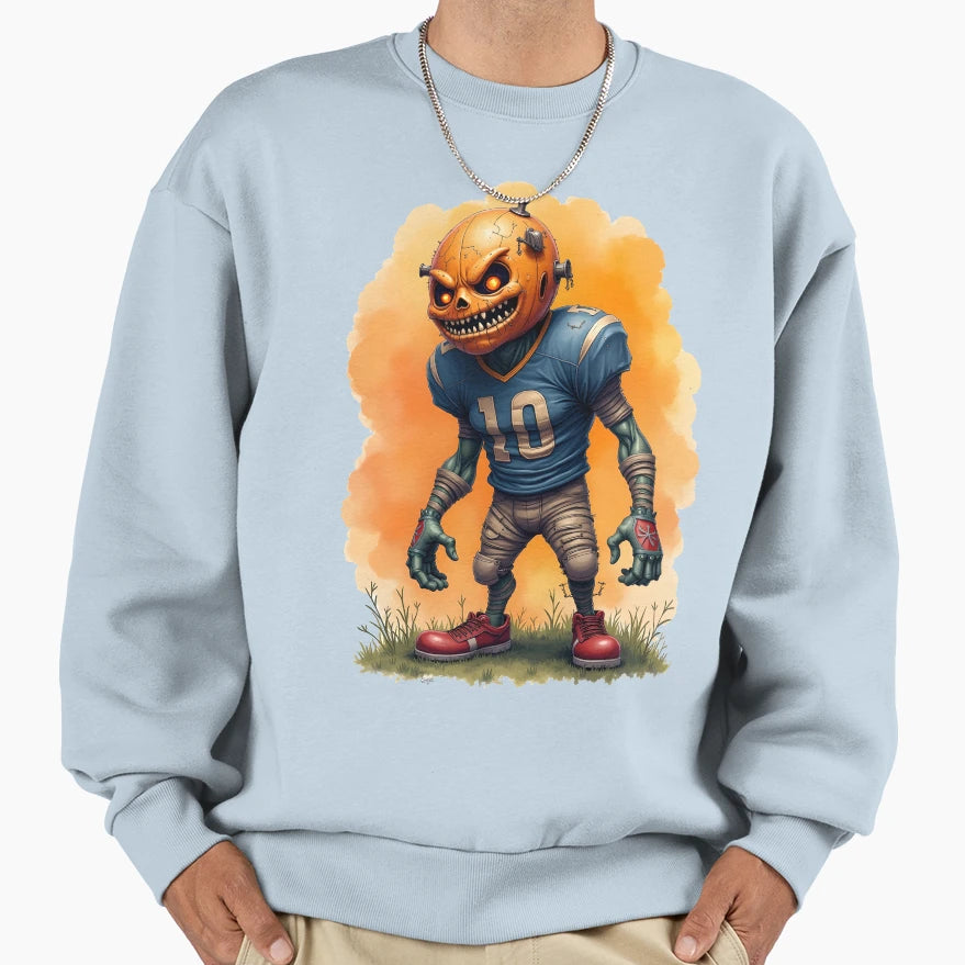 Halloweens Football Player Sweatshirt - Casual Everyday Wear for Adults - T-Shirt, Sweatshirt, Hoodie