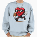 Funny Heart Playing Football Sweatshirt - Custom Art Print Men Women - T-Shirt, Sweatshirt, Hoodie
