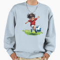 Dynamic Soccer Action Sweatshirt - Streetwear Style for Adults - T-Shirt, Sweatshirt, Hoodie