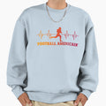 Football Americain Heartbeat Heartbeat Sweatshirt - Graphic Print Unisex - T-Shirt, Sweatshirt, Hoodie