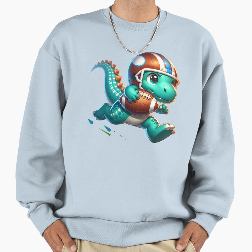 Fantay Football T Rex Sweatshirt - Fun Novelty Design for Adults - T-Shirt, Sweatshirt, Hoodie