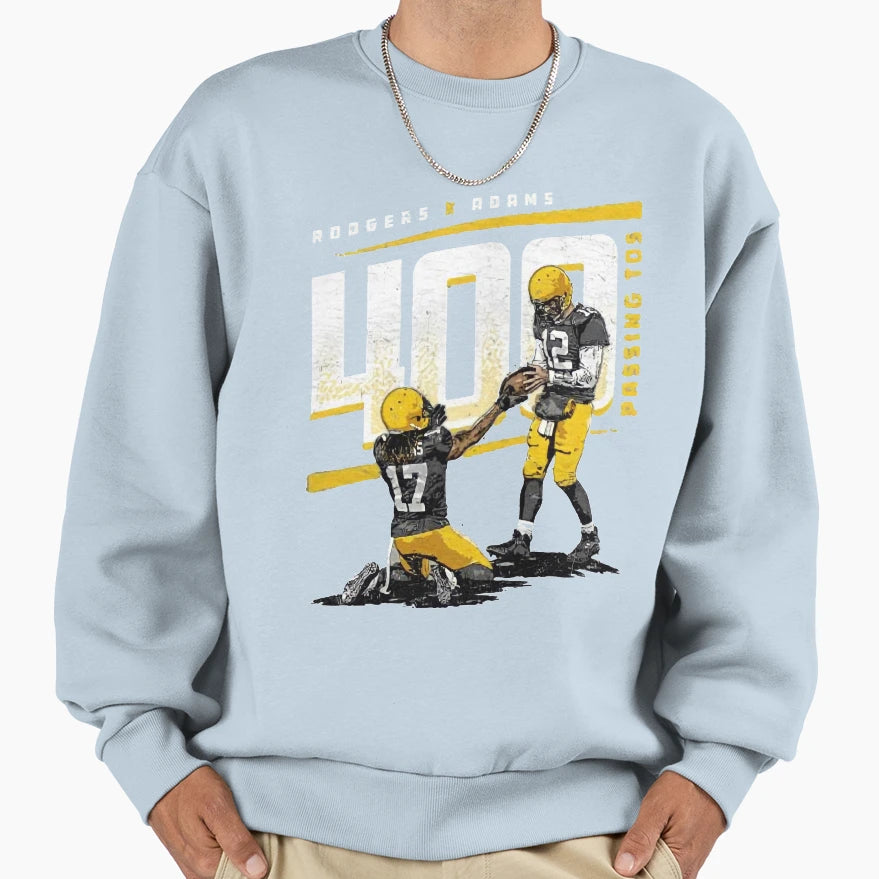 Rodgers And Adams 400 Passing Tos T-Shirt - Trendy Graphic for Adults - T-Shirt, Sweatshirt, Hoodie