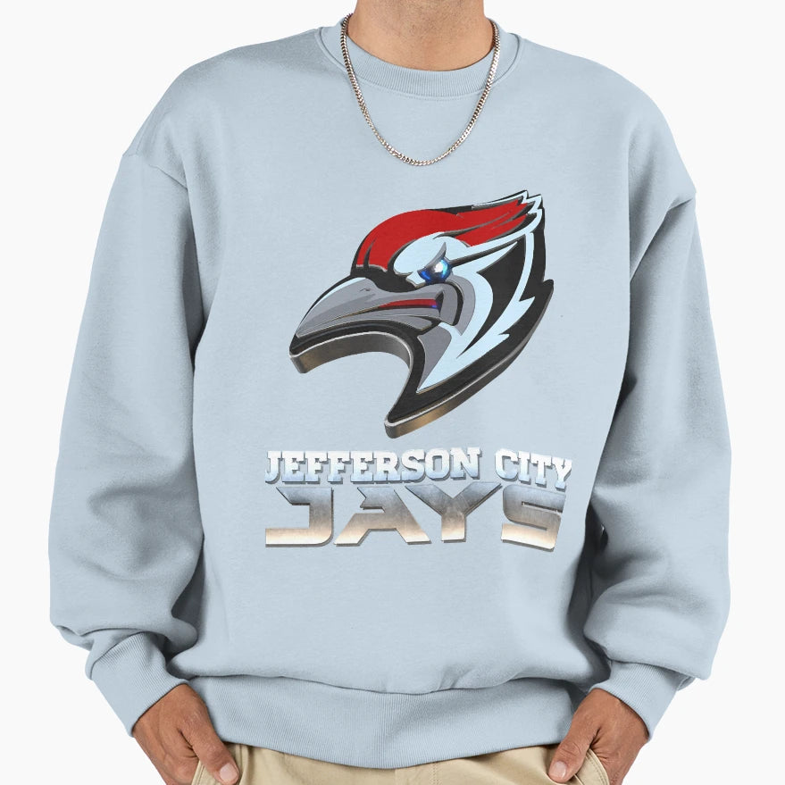 Jeff City Jays Logo Mascot Jefferson Sweatshirt - Custom Art Print Unisex - T-Shirt, Sweatshirt, Hoodie